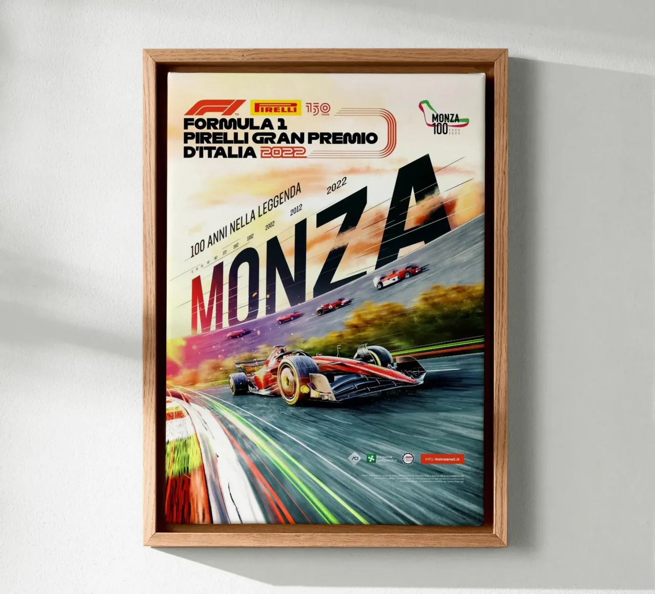 Monza Formula 1 grand Prix monaco tela con Cornice a cassetta da AUTOSHOOT