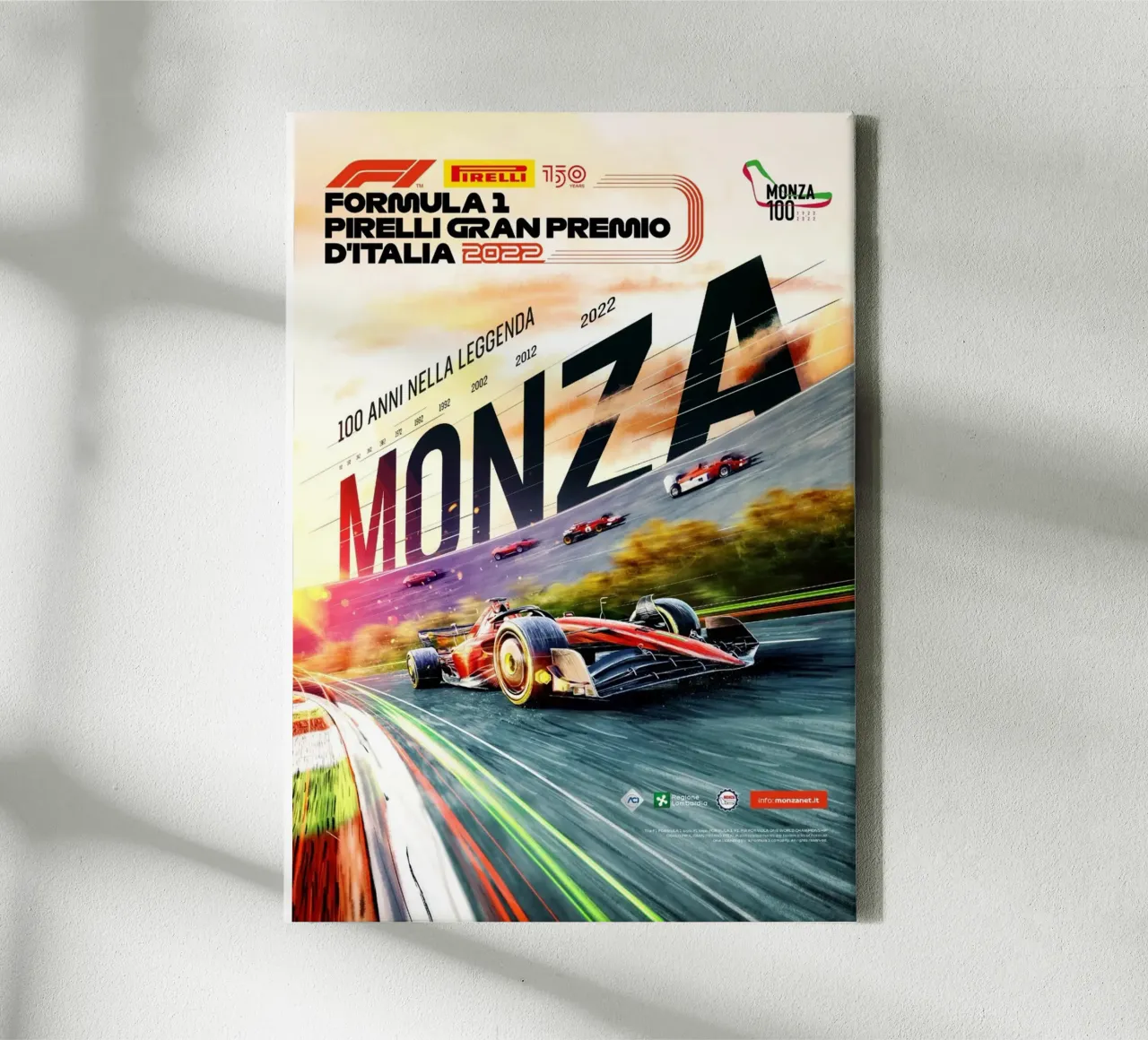 Monza Formula 1 grand Prix monaco tela con Cornice a cassetta da AUTOSHOOT