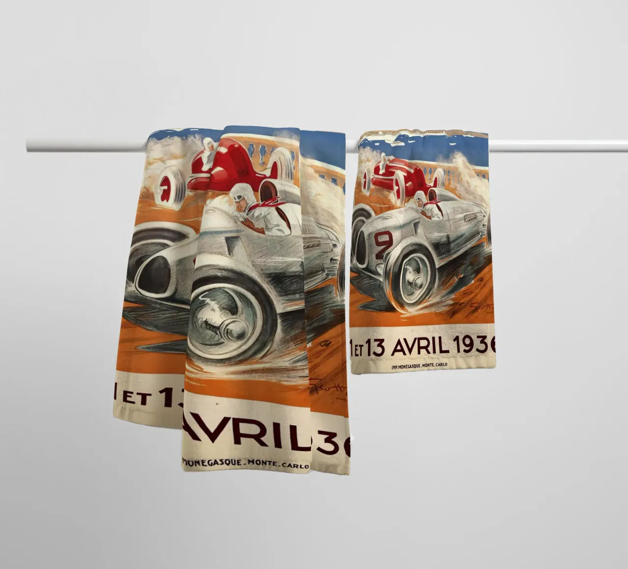 Monaco 11 April 1936 towel by AUTOSHOOT