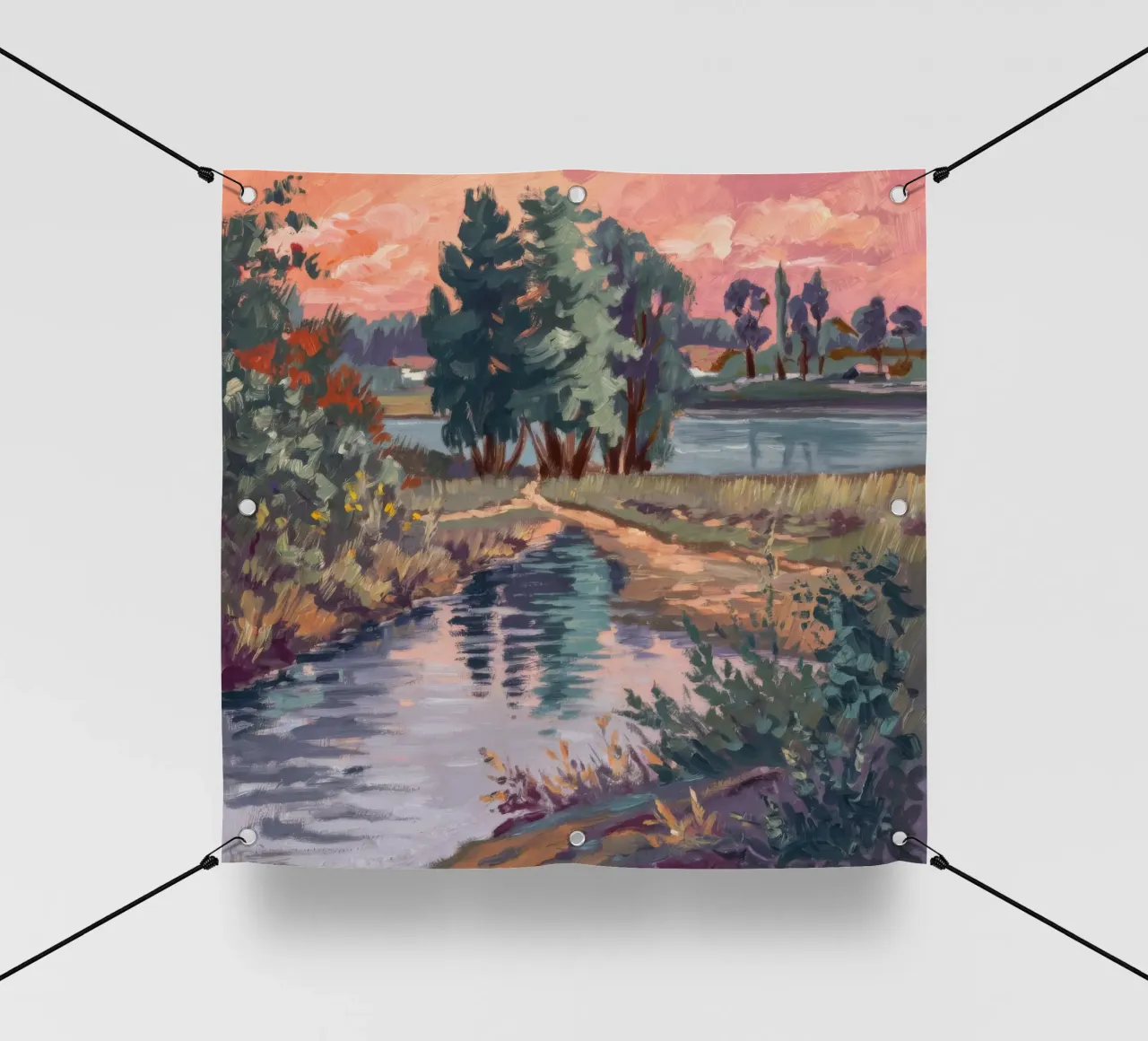 Serenità rustica del ruscello telo in pvc da Verve Pigments