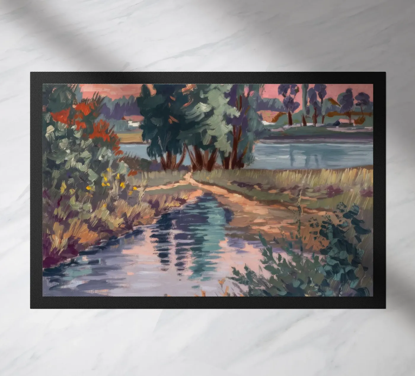 Rustic Stream Serenity doormat by Verve Pigments