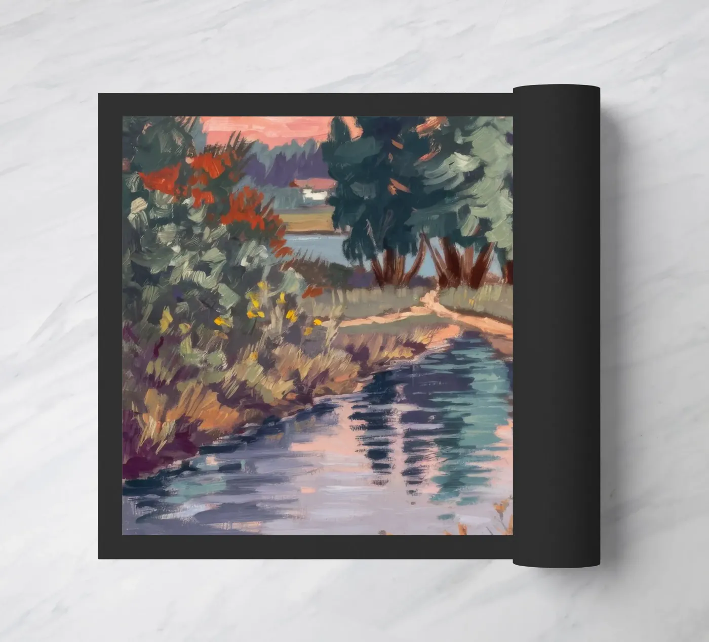 Rustic Stream Serenity doormat by Verve Pigments