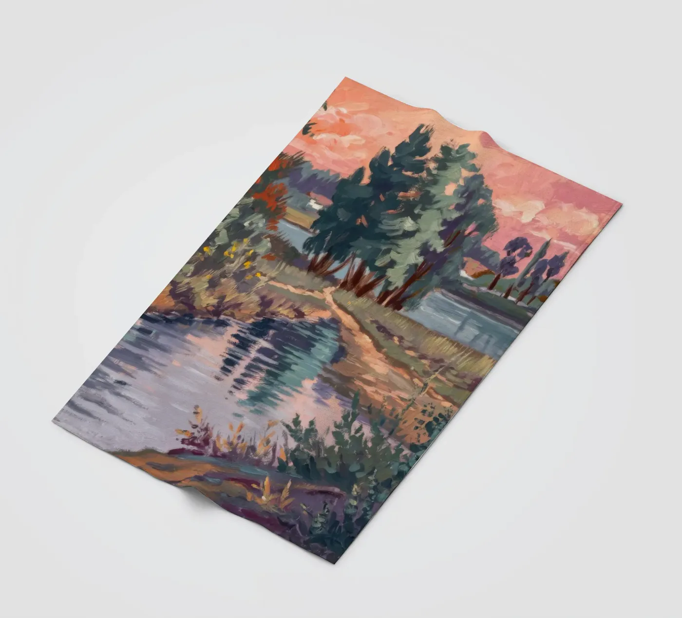 Rustic Stream Serenity fleece blanket by Verve Pigments