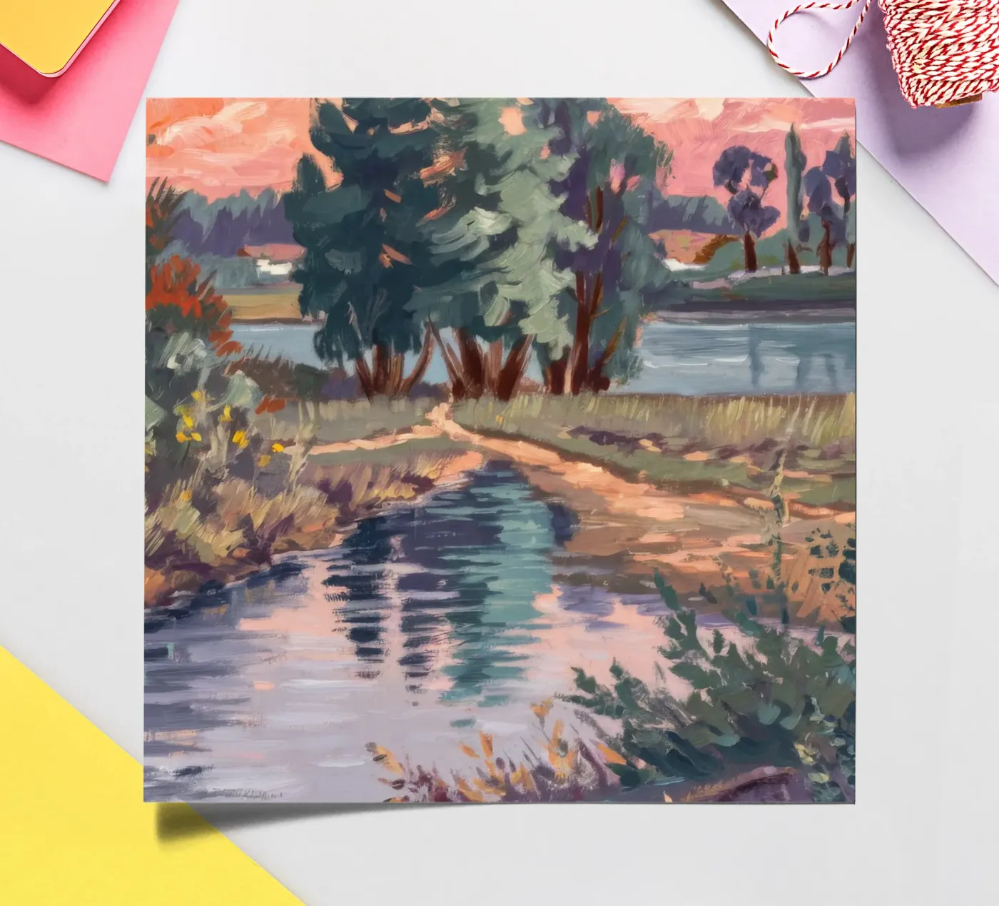 Rustic Stream Serenity sticker sheet by Verve Pigments