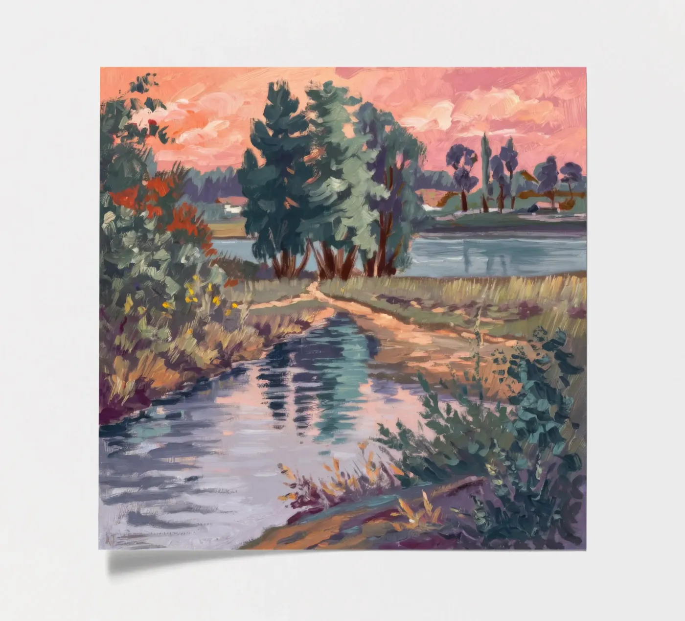 Rustic Stream Serenity sticker sheet by Verve Pigments