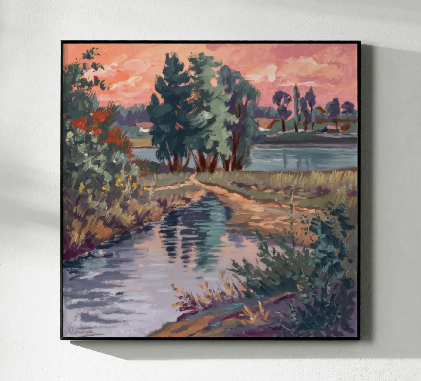 Rustikale Bach Gelassenheit Acryl-Glas von Verve Pigments