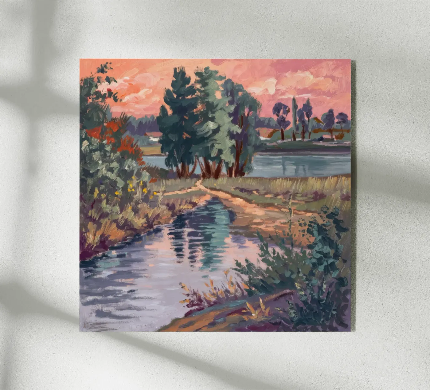 Rustikale Bach Gelassenheit Acryl-Glas von Verve Pigments