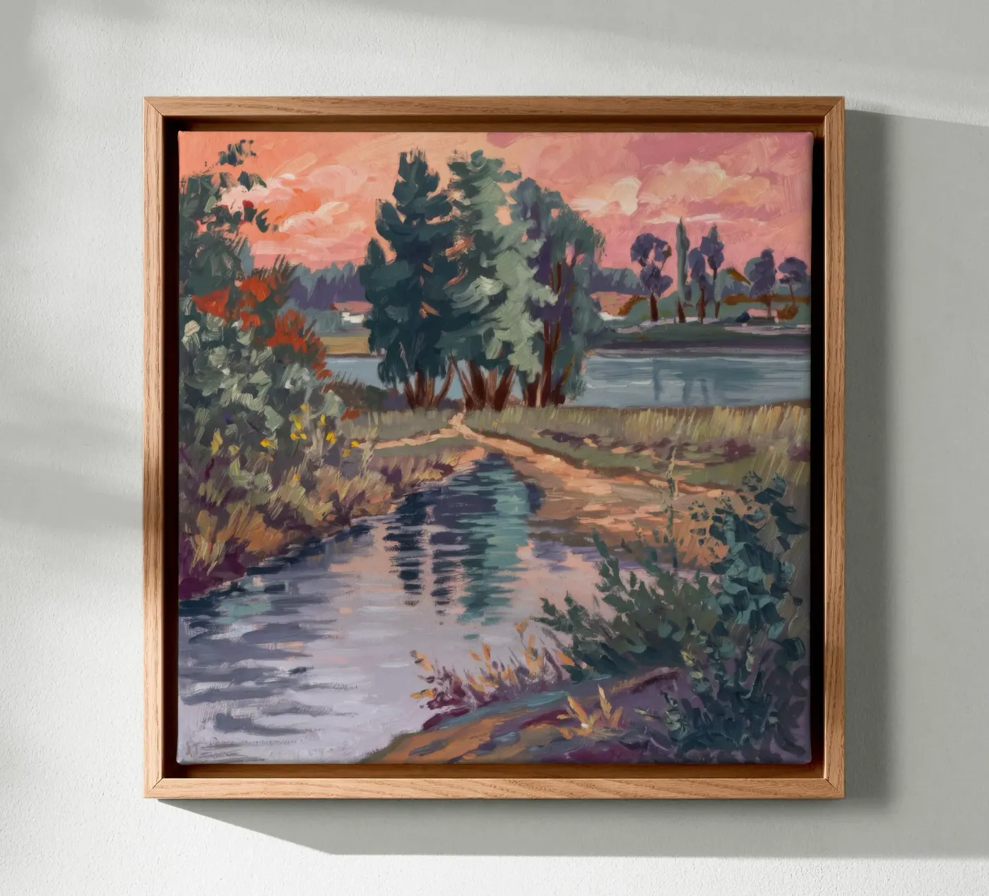 Rustieke stroomsereniteit canvas van Verve Pigments