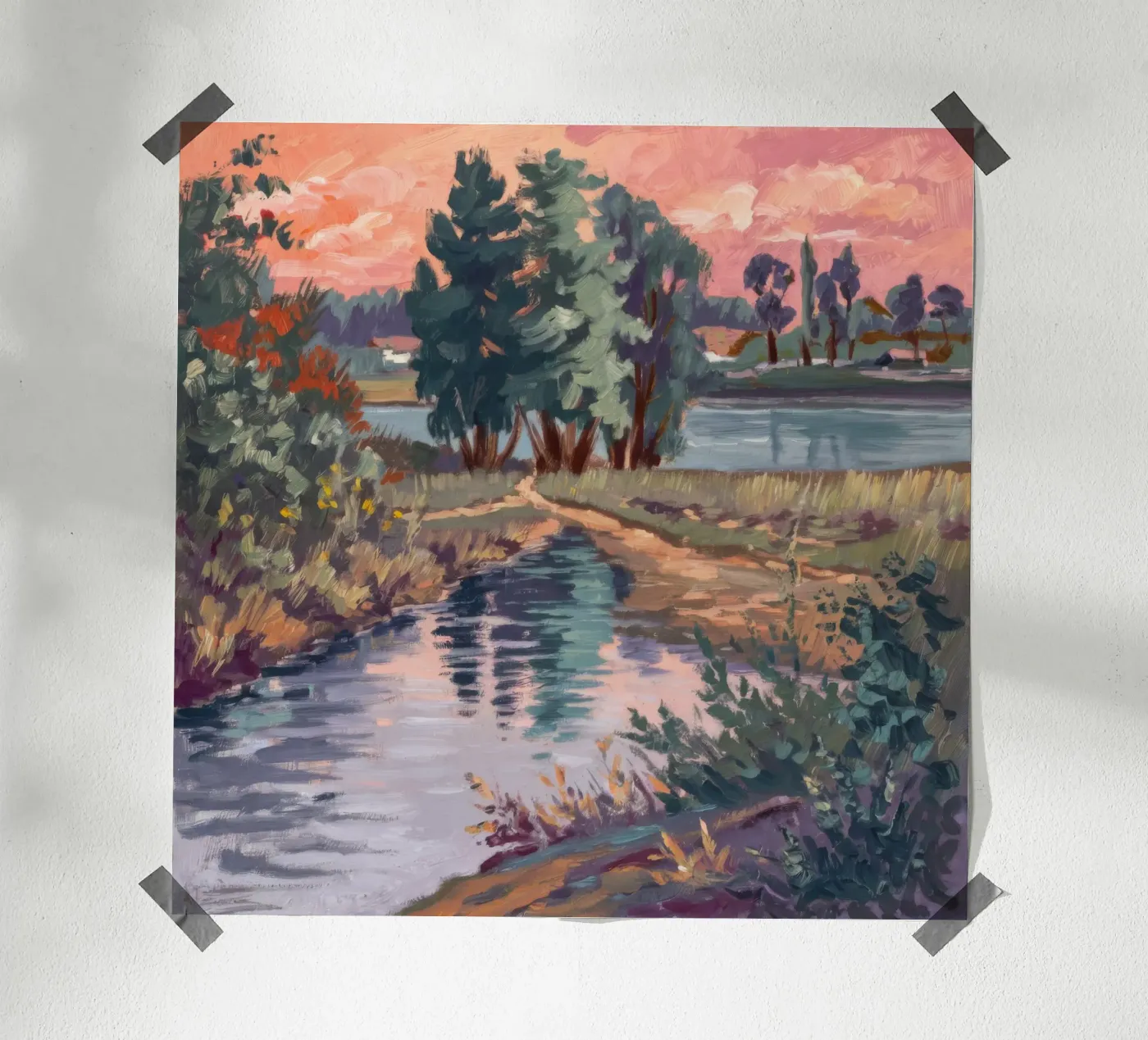 Rustieke stroomsereniteit poster van Verve Pigments