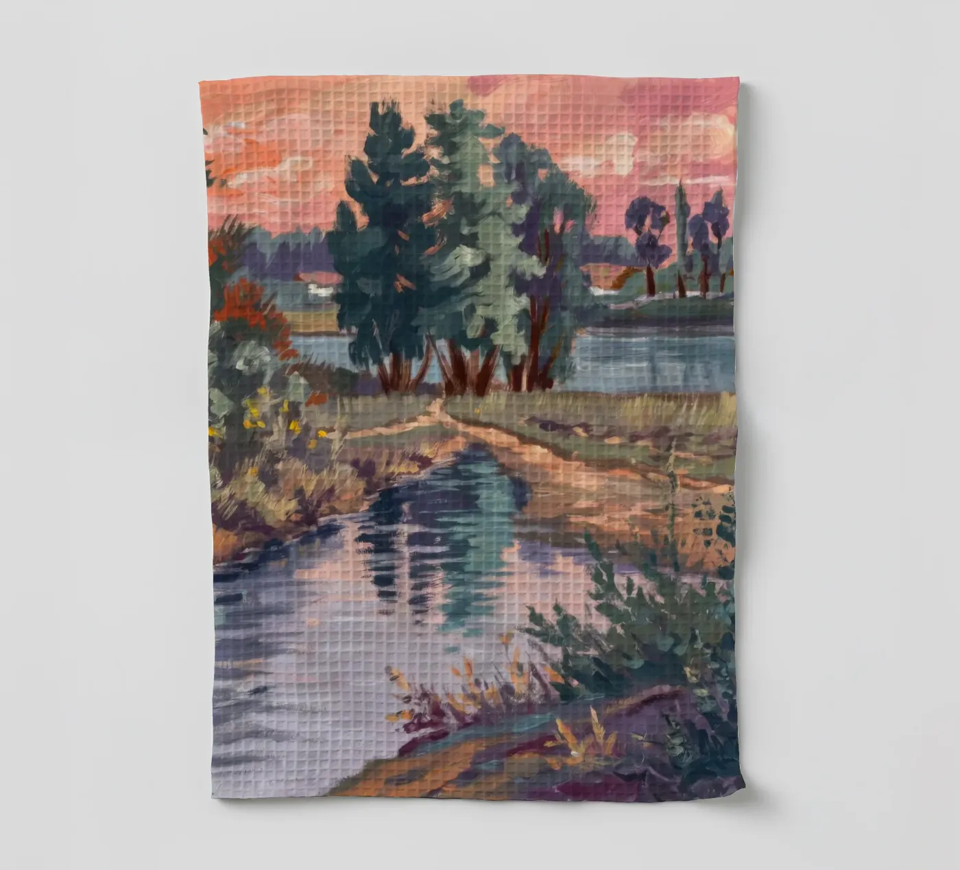 Rustic Stream Serenity tea towel by Verve Pigments