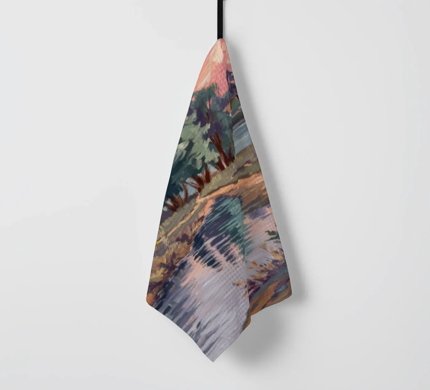 Rustic Stream Serenity tea towel by Verve Pigments