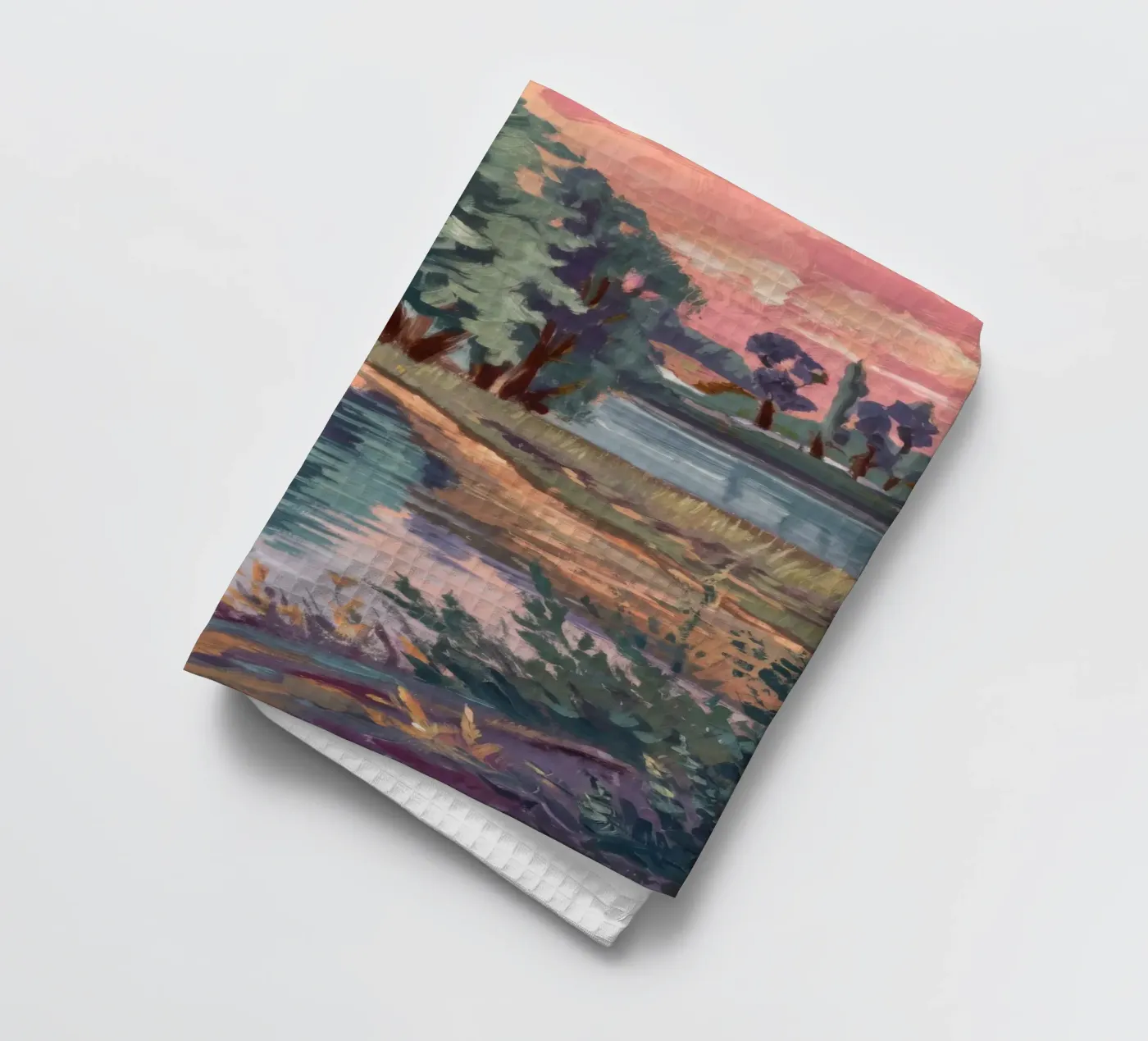 Rustic Stream Serenity tea towel by Verve Pigments