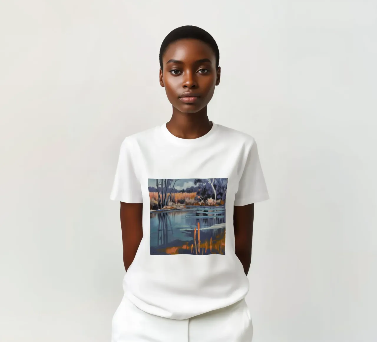Marshland Twilight Glow (bagliore crepuscolare) t-shirt da Verve Pigments