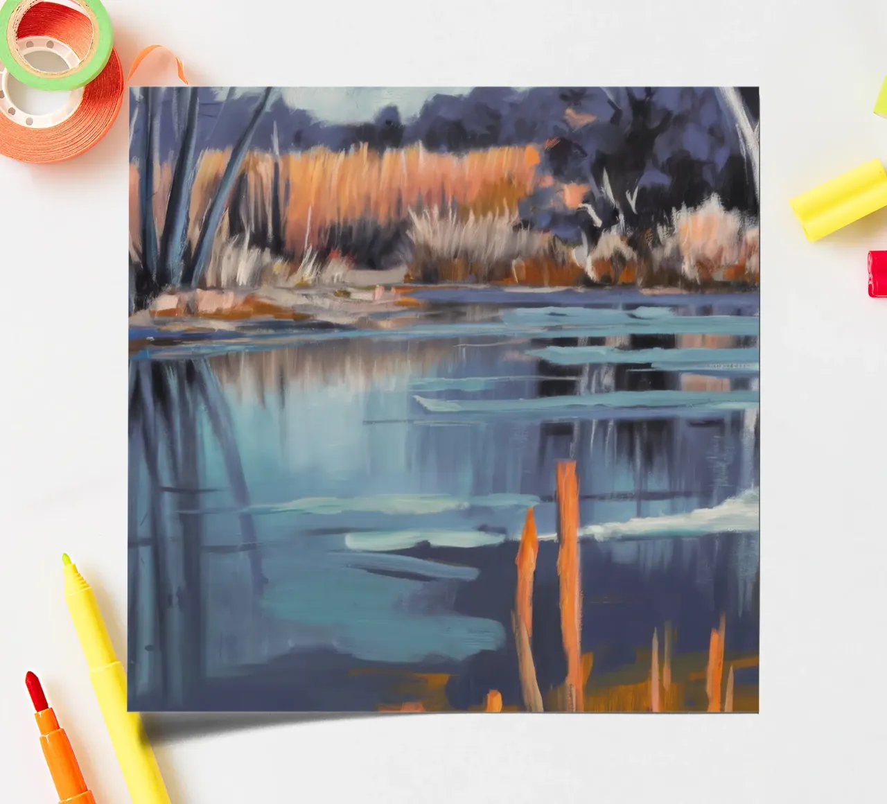Marshland Twilight Glow sticker sheet by Verve Pigments