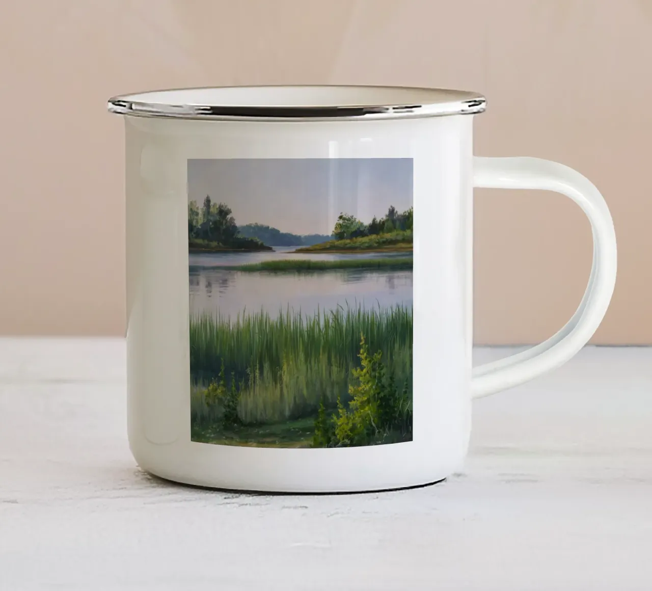 Lakeside Tranquil Vista tazza in smalto da Verve Pigments