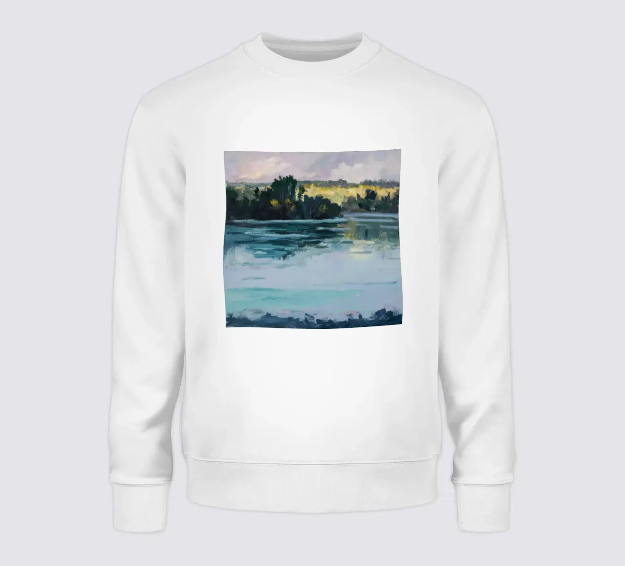 Misty River Calm sweatshirt by Verve Pigments