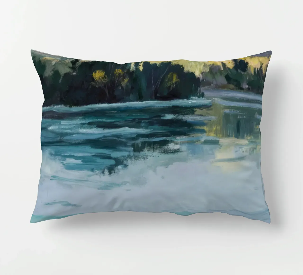 Fiume Nebbioso Calma cuscino da Verve Pigments