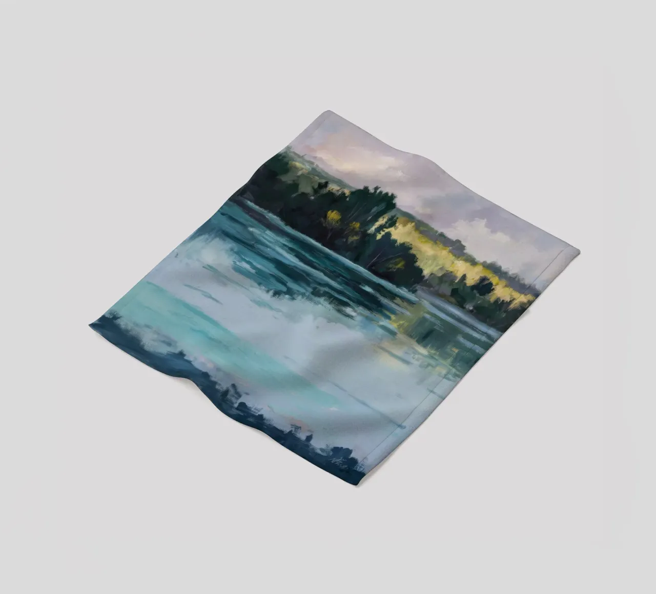 Fiume Nebbioso Calma coperta in pile da Verve Pigments