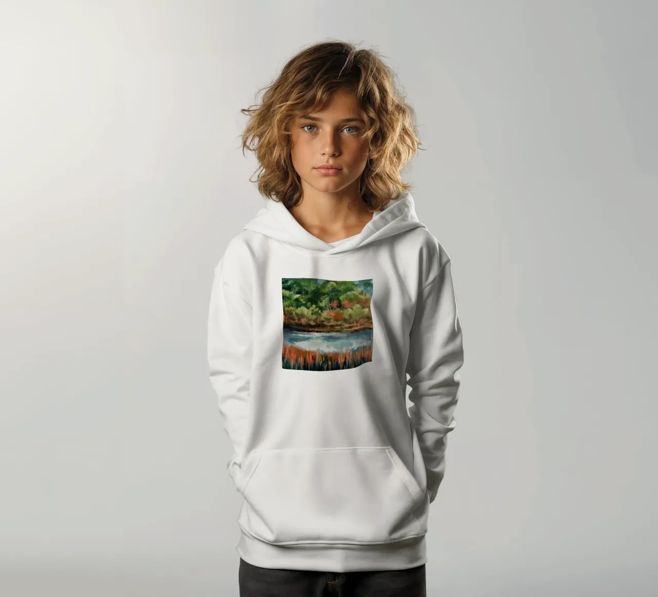Bellezza verdeggiante delle zone umide felpa bambino con cappuccio da Verve Pigments