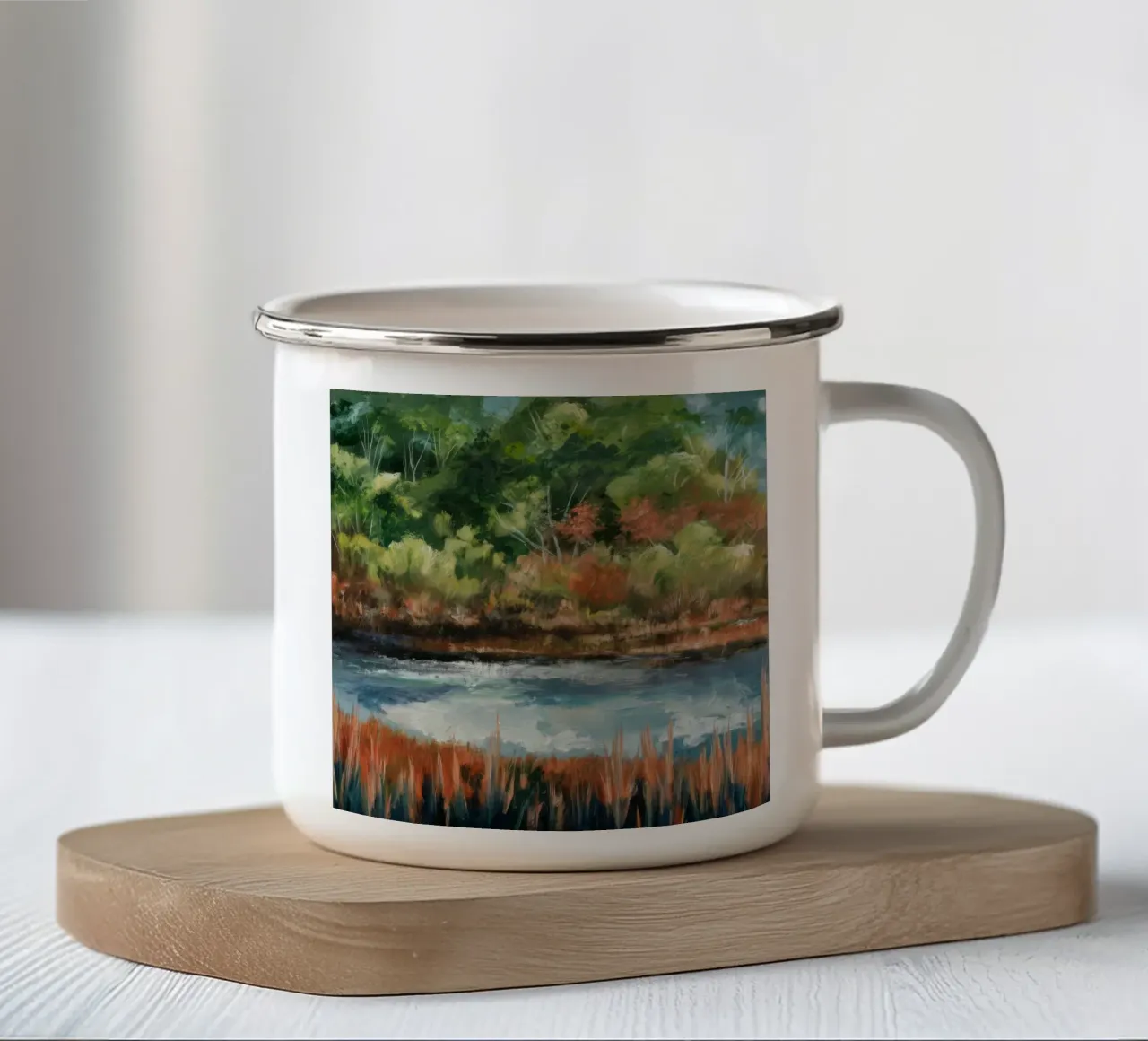 Bellezza verdeggiante delle zone umide tazza in smalto da Verve Pigments