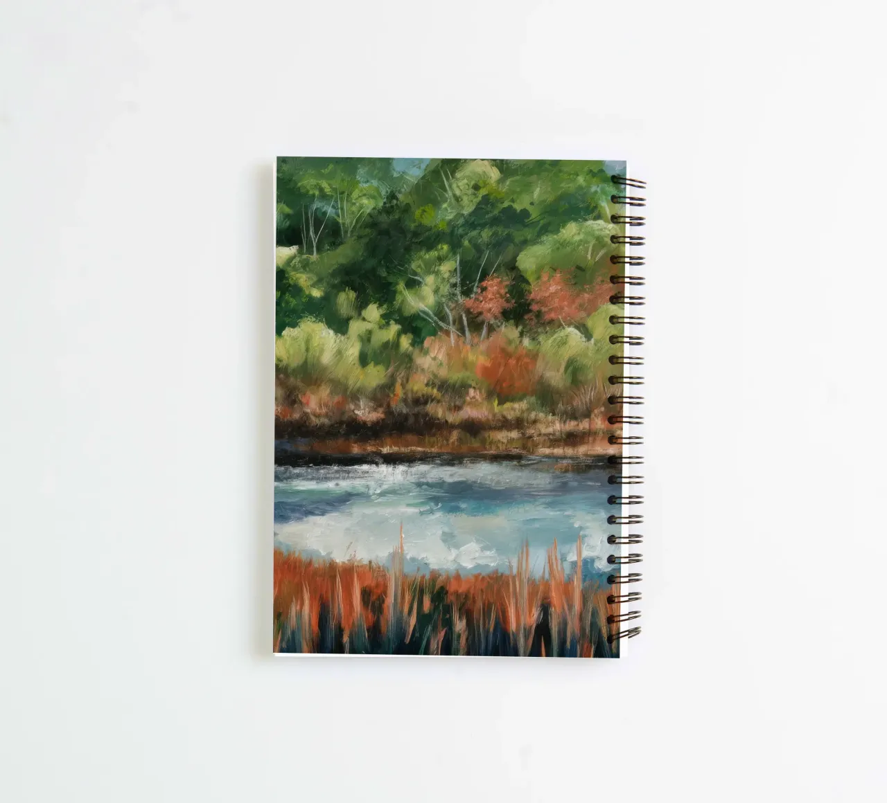 Verdant Wetland Beauty spiral notebook by Verve Pigments