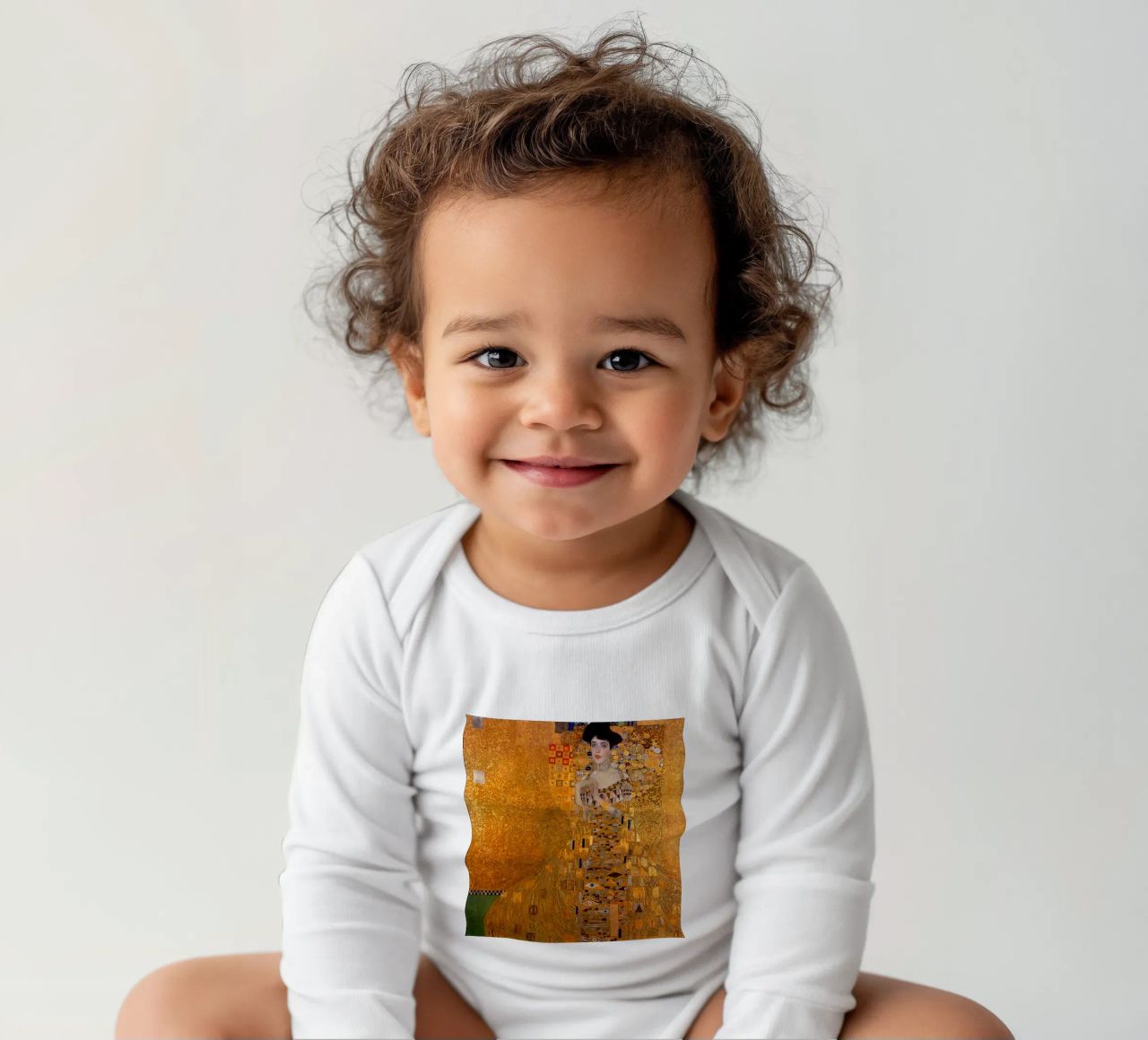 The Woman In Gold Klimt Langarm Babybody von venbeshop