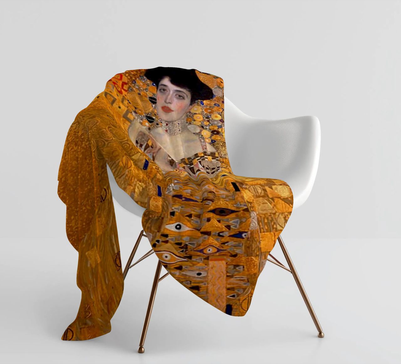 The Woman In Gold Klimt Fleecedecke von venbeshop