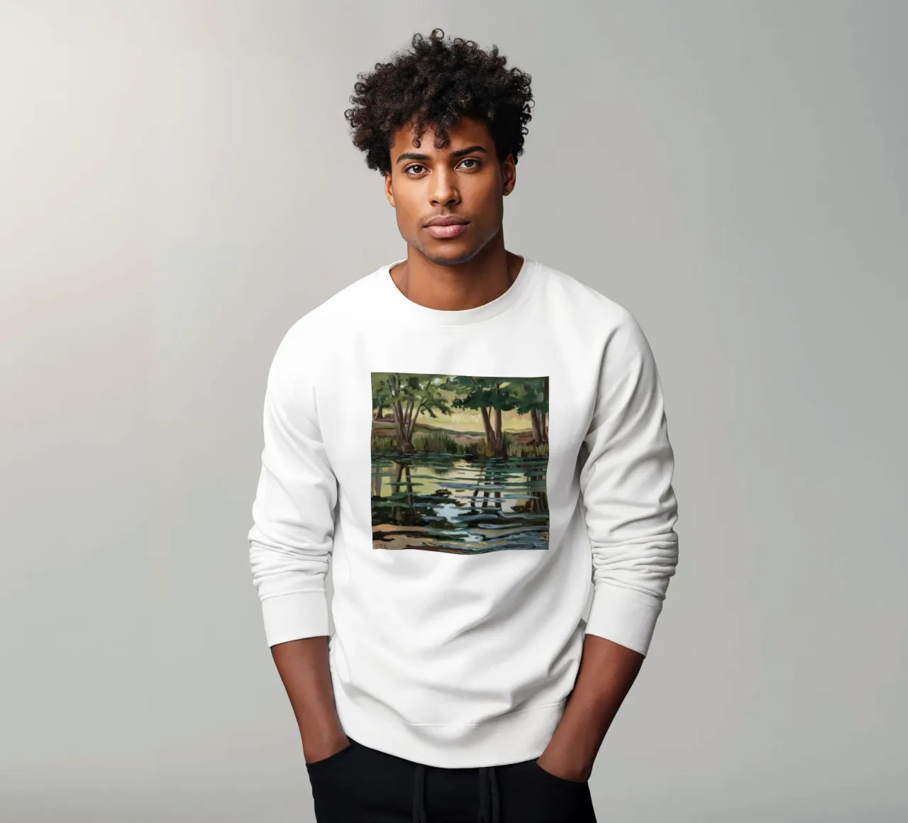 Serenità dello stagno di Woodland felpa da Verve Pigments