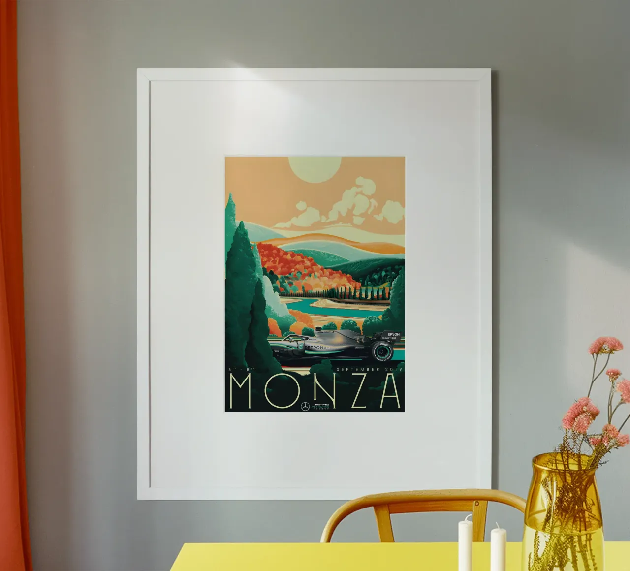 Monza Grand Prix poster con telaio in legno da AUTOSHOOT