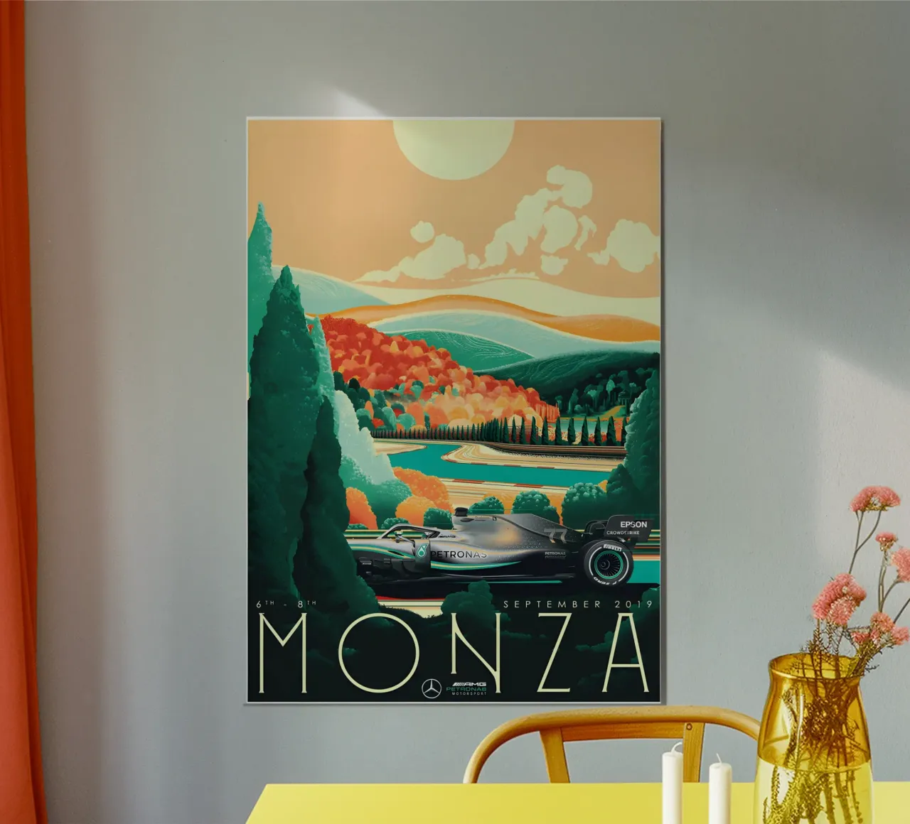Monza Grand Prix poster con telaio in legno da AUTOSHOOT