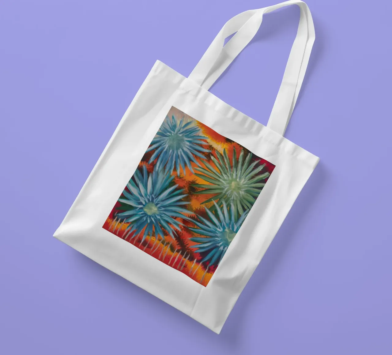 Symphonie florale explosive tote bag de Verve Pigments