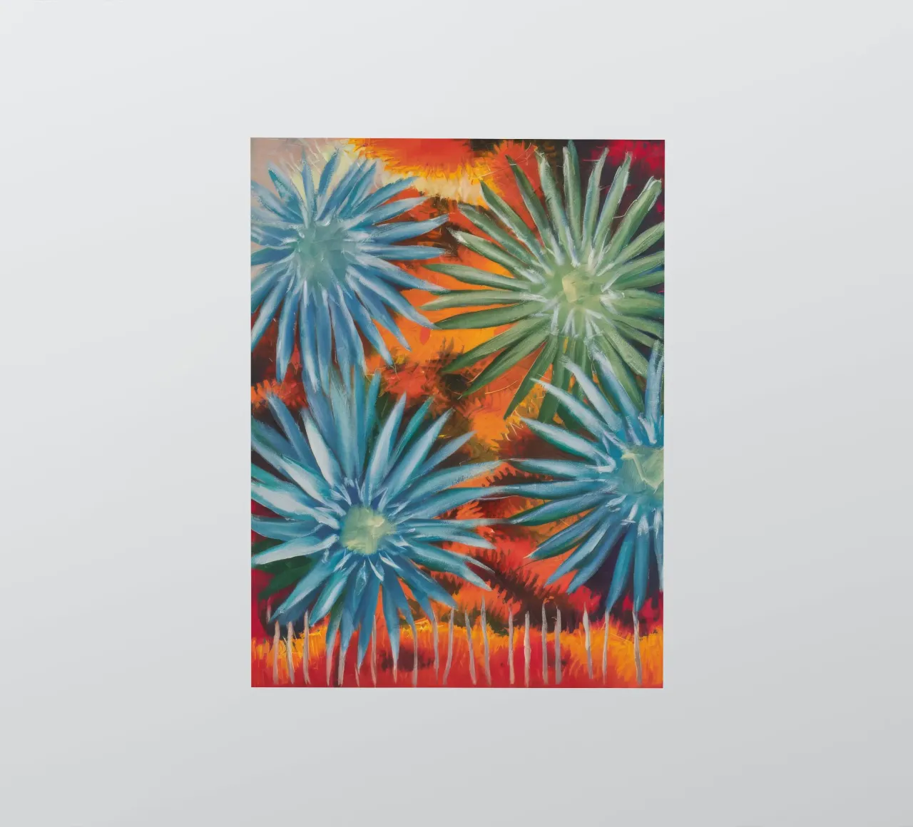 Explosieve bloemsymfonie sticker van Verve Pigments