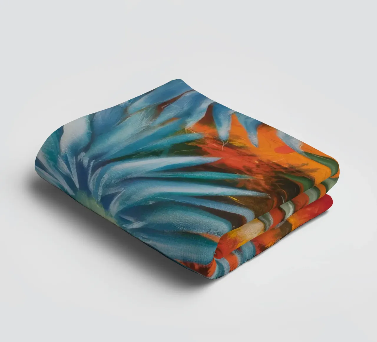 Explosieve bloemsymfonie badhanddoek van Verve Pigments