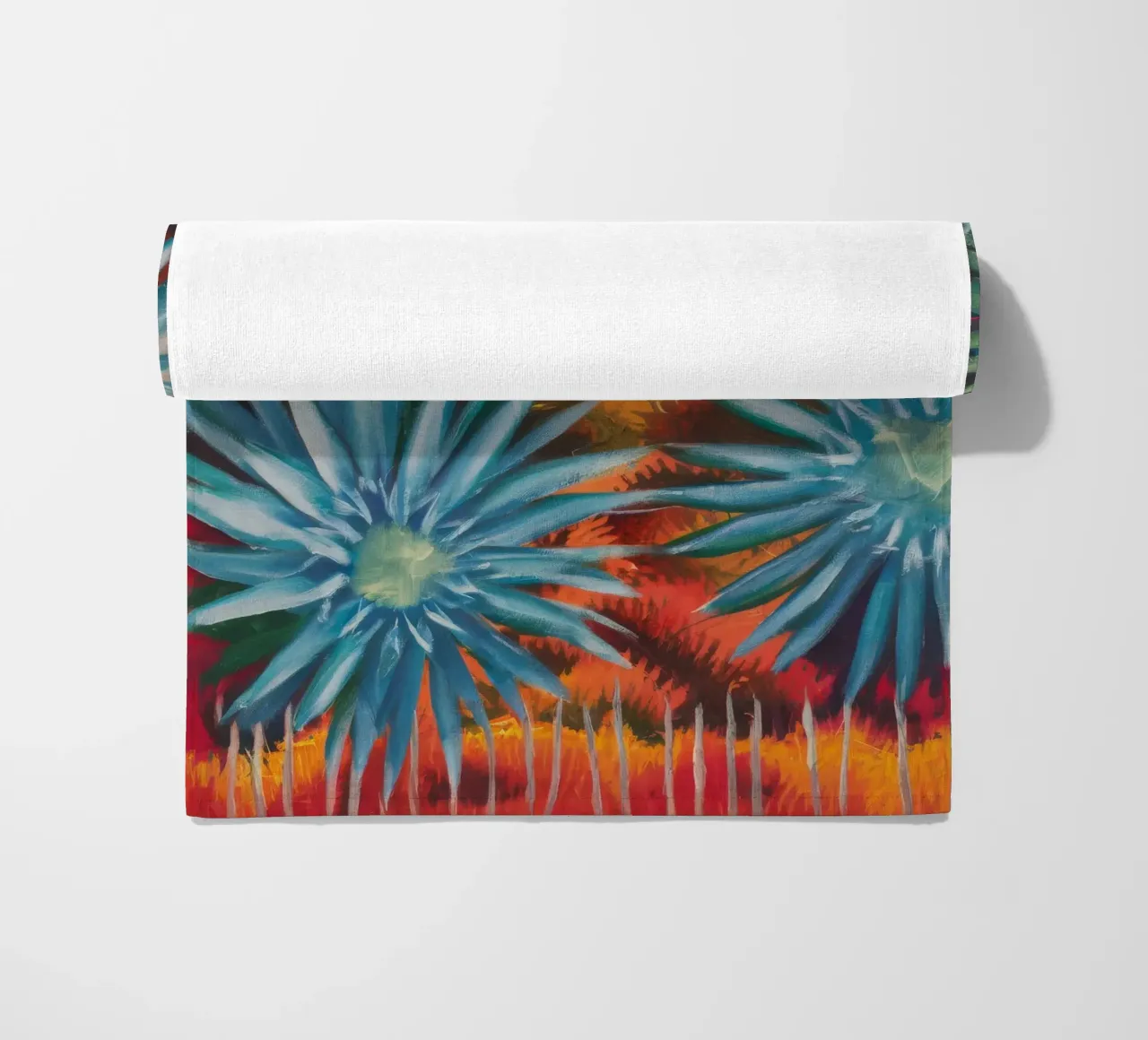 Explosieve bloemsymfonie strandhanddoek van Verve Pigments