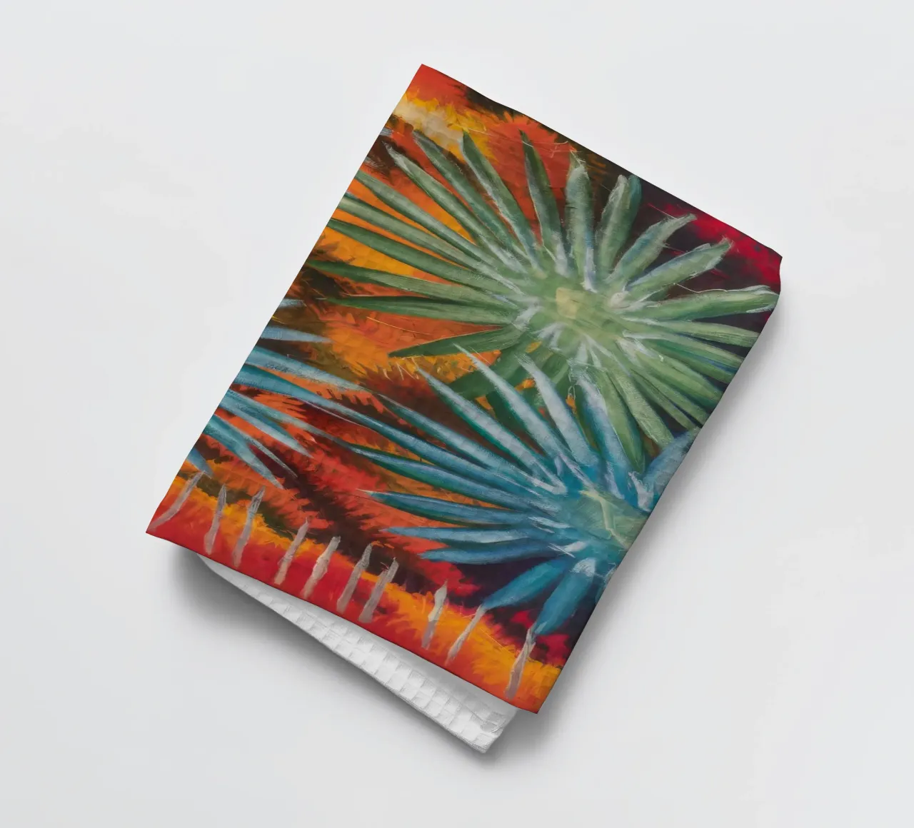 Explosieve bloemsymfonie theedoek van Verve Pigments