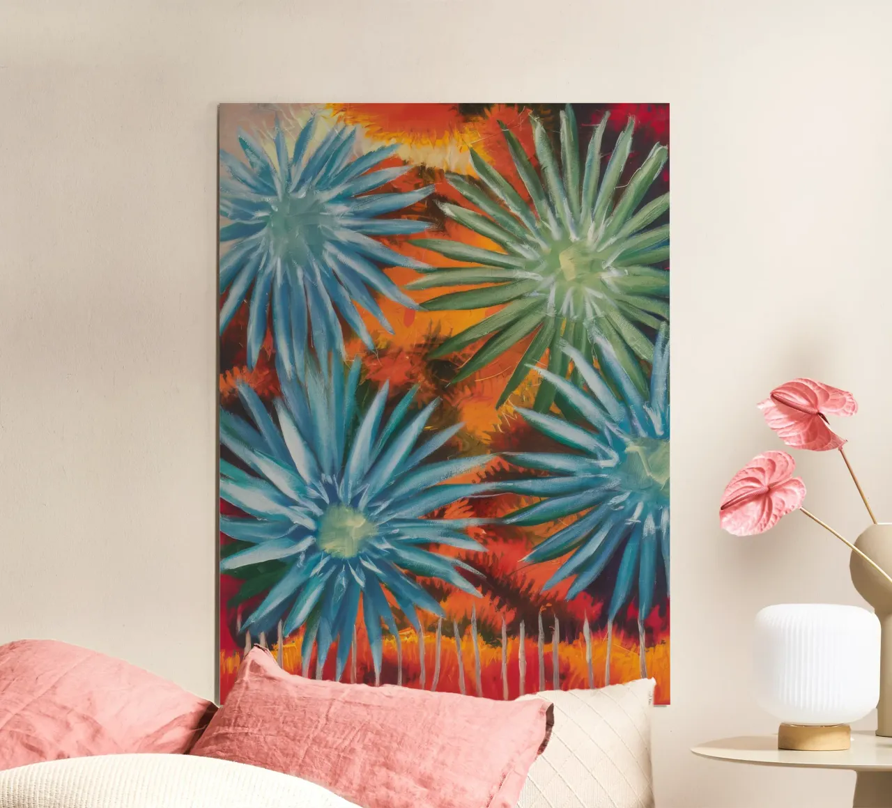 Explosieve bloemsymfonie hahnemühle van Verve Pigments