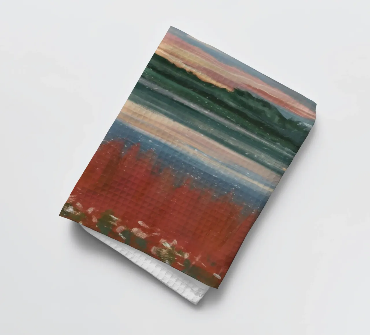 Rustige waterrijke schemering theedoek van Verve Pigments