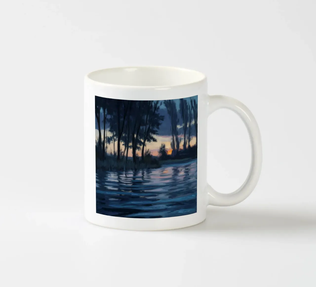 Riflessi mistici della foresta tazza in ceramica da Verve Pigments