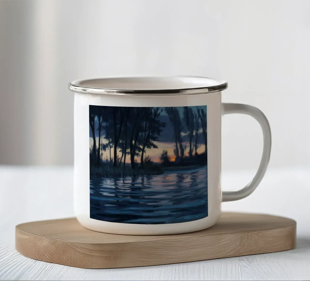 Riflessi mistici della foresta tazza in smalto da Verve Pigments