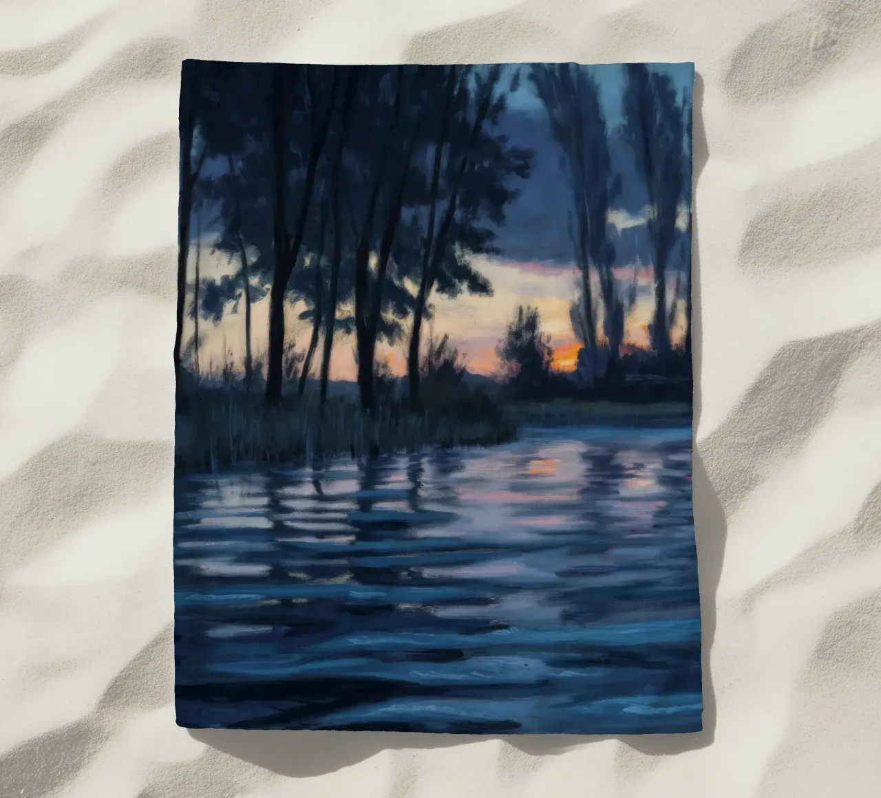 Mystical Forest Reflections beach towel by Verve Pigments