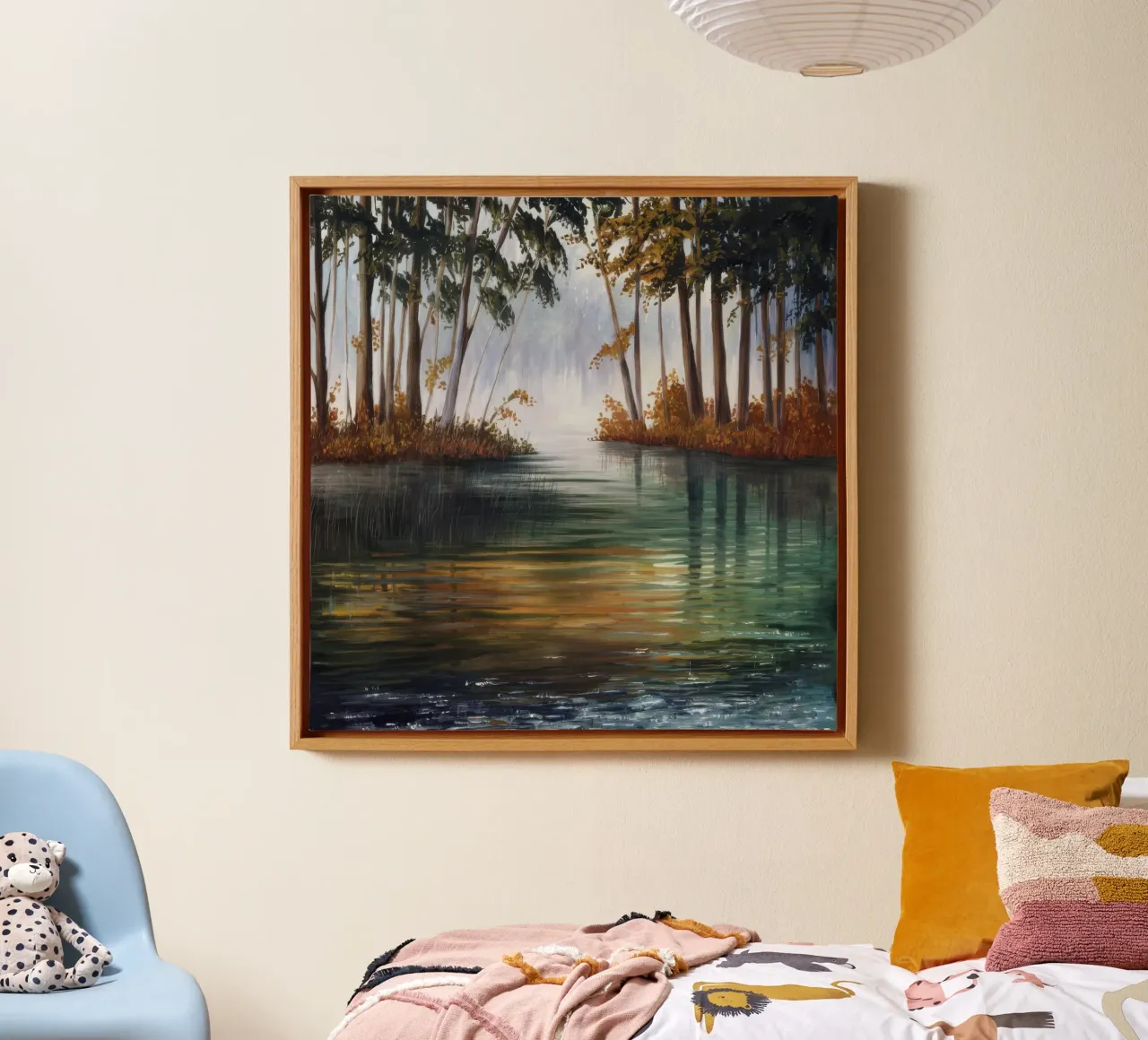 Acque incantate del bosco tela con Cornice a cassetta da Verve Pigments