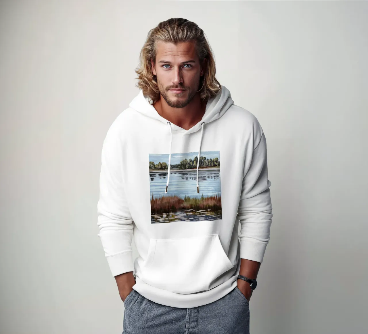 Mirror Lake Serenity sudadera con capucha de Verve Pigments
