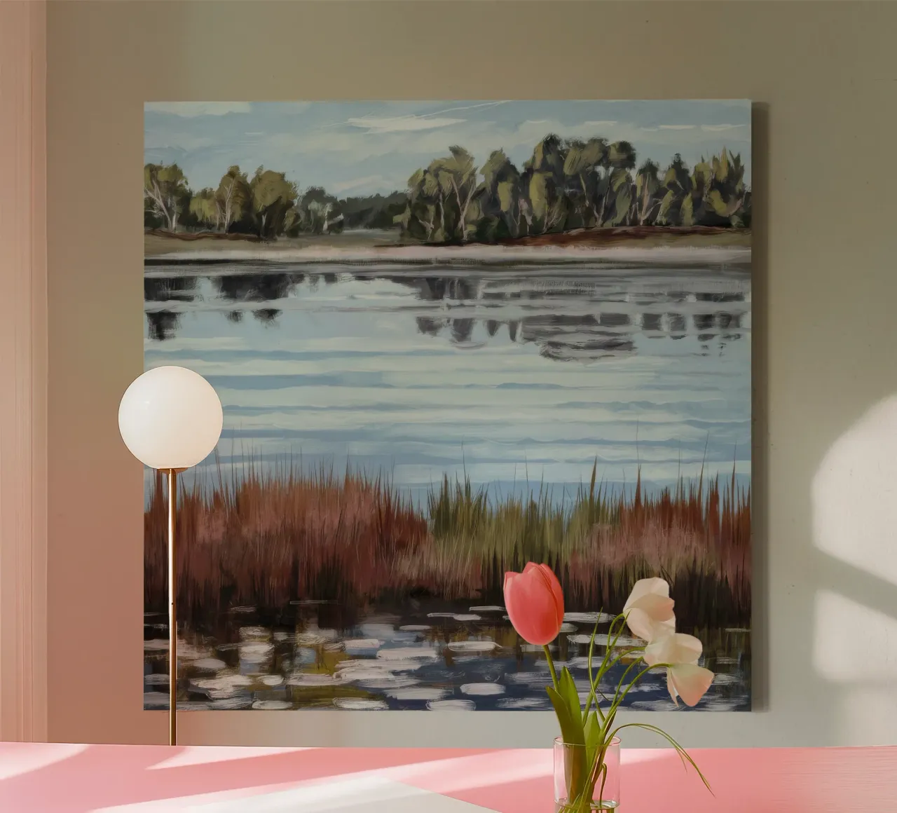 Mirror Lake Serenity canvas by Verve Pigments