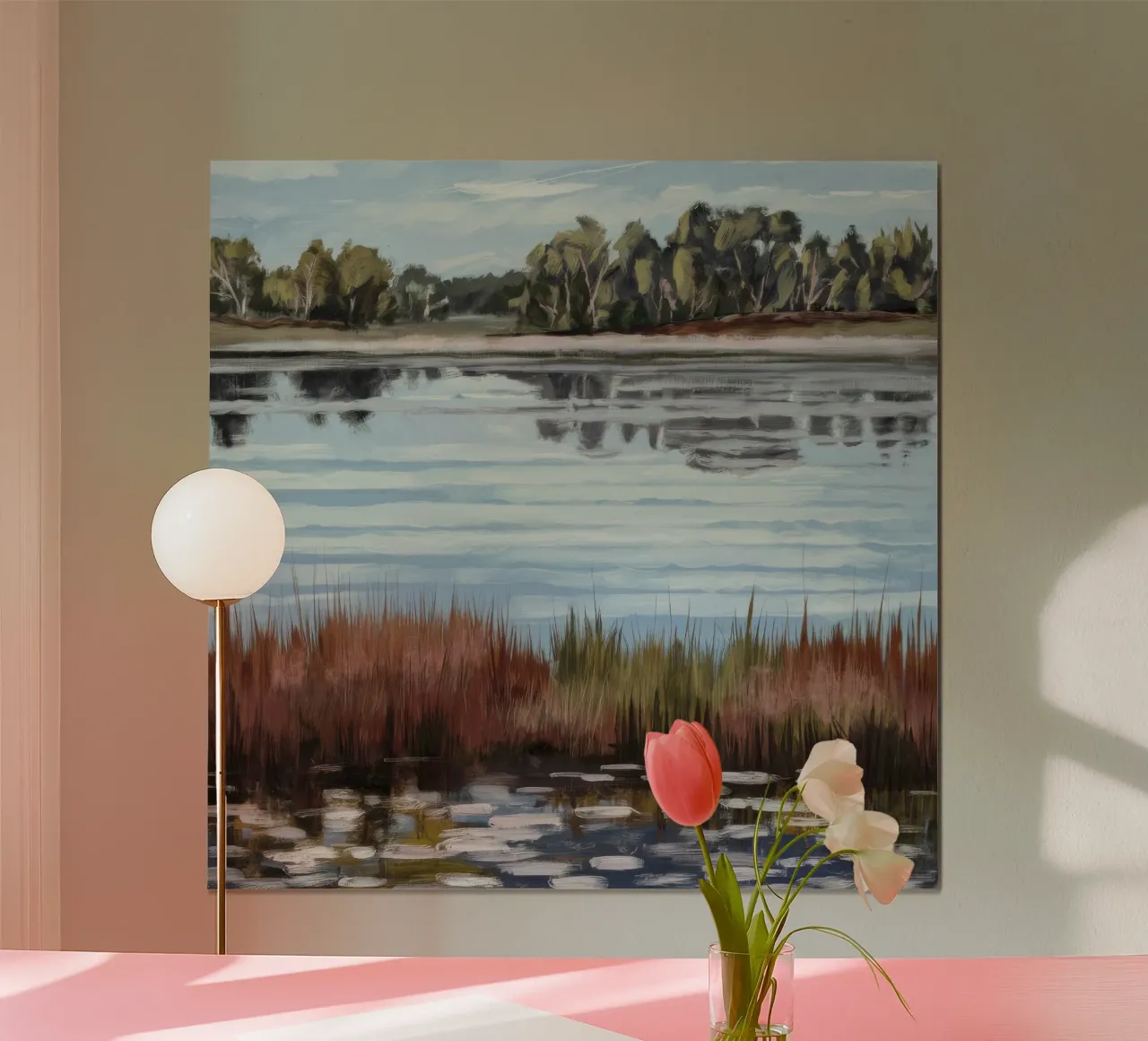 Mirror Lake Serenity Poster von Verve Pigments