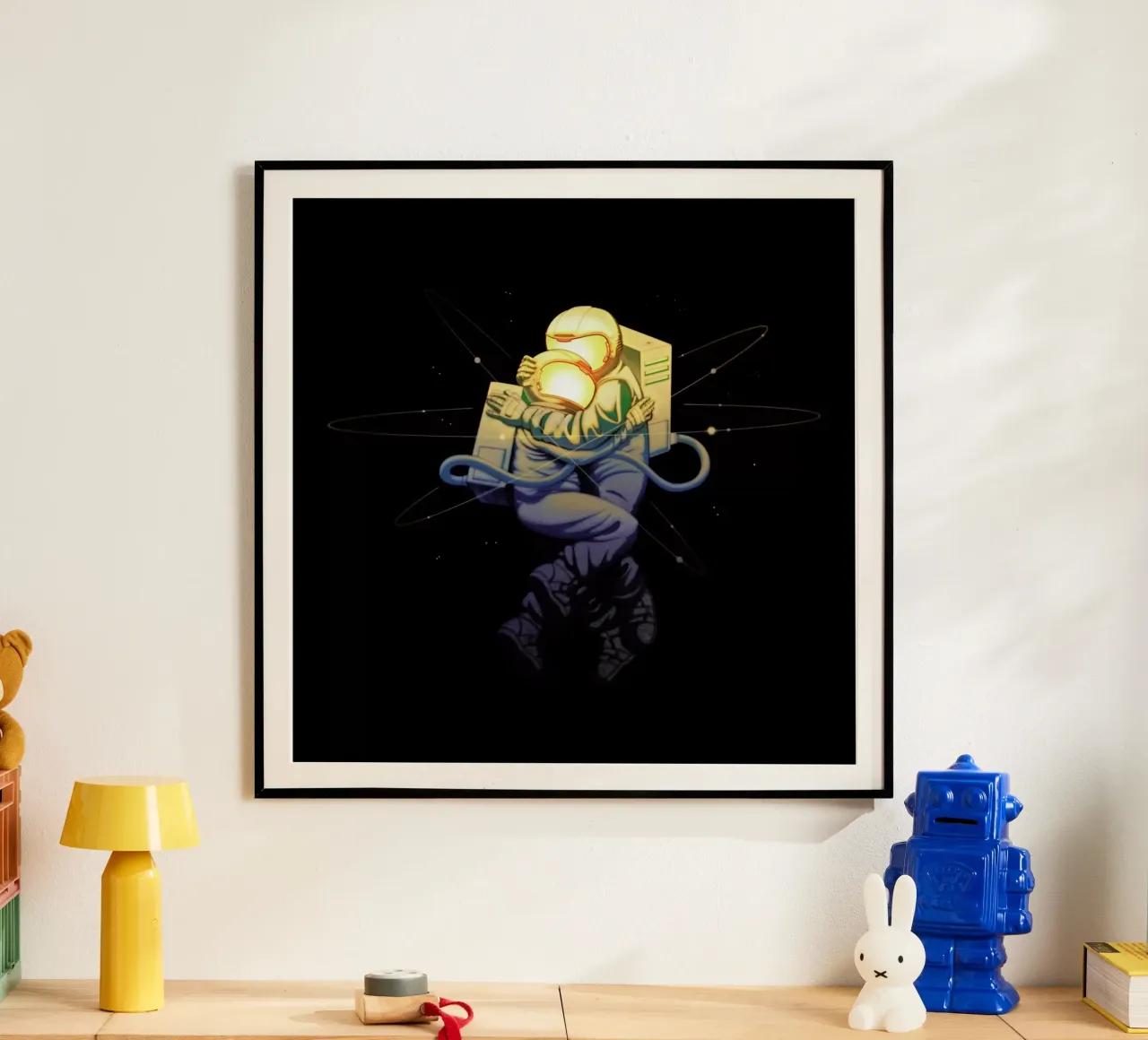 Astro Love poster con telaio in plastica da Tobe Fonseca