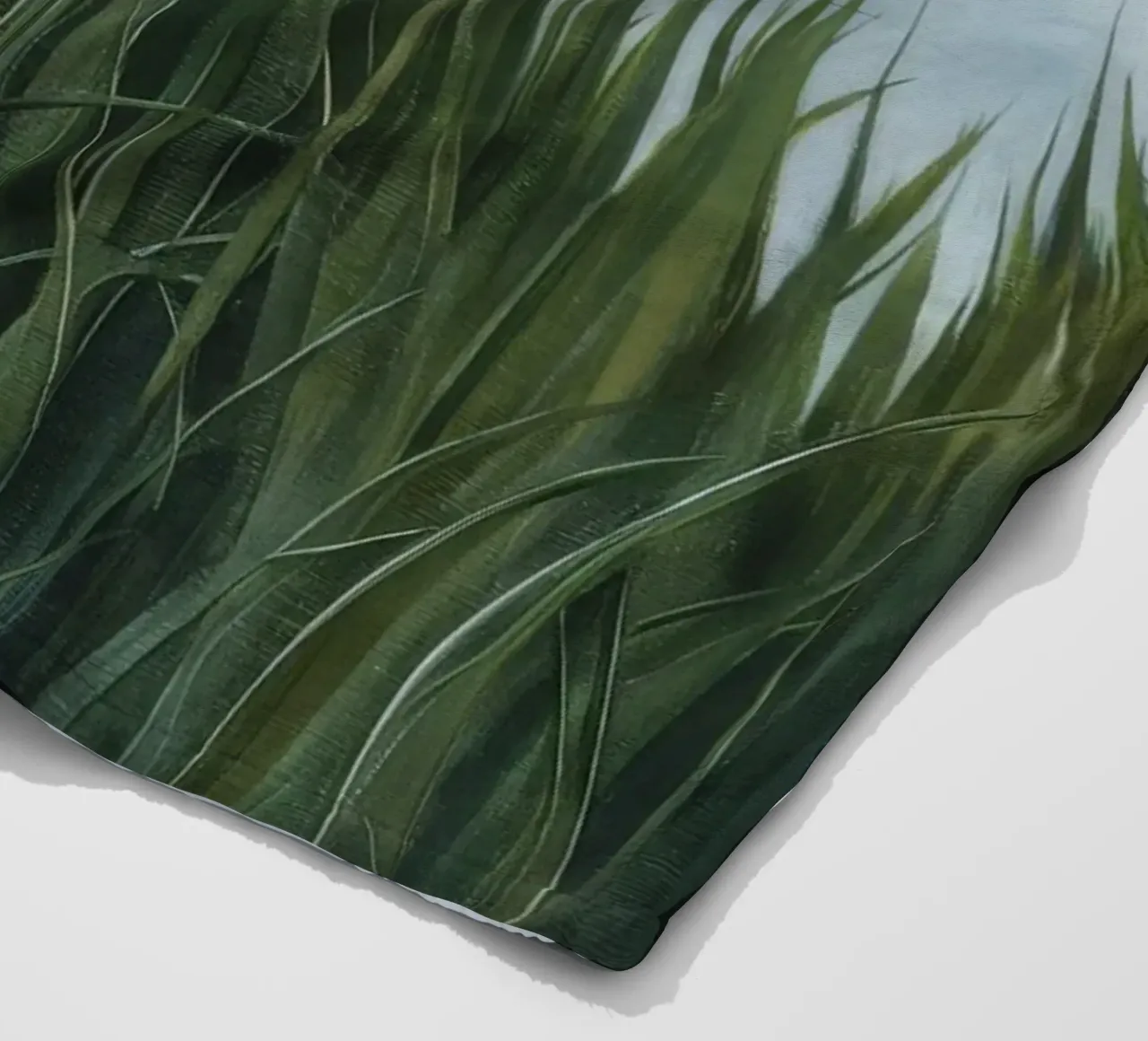 Verdant Marshland Serenity fleece blanket by Verve Pigments