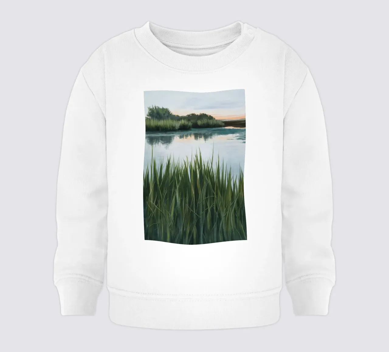 Grünes Sumpfland Gelassenheit Baby Sweatshirt von Verve Pigments