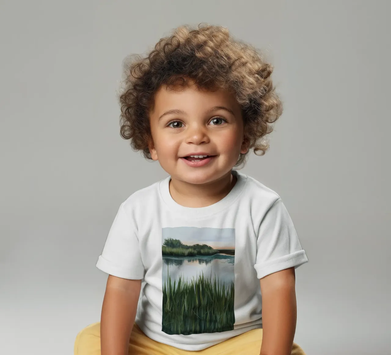Verdant Marshland Serenity baby t-shirt by Verve Pigments