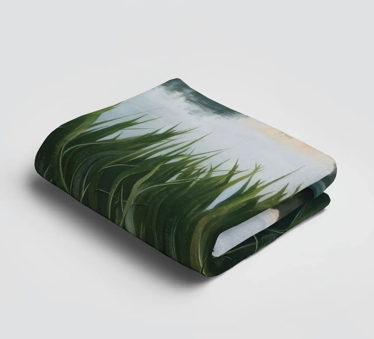 Verdant Marshland Serenity towel by Verve Pigments