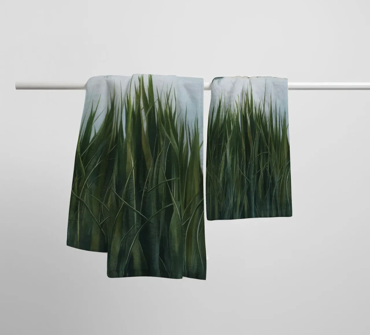 Verdant Marshland Serenity towel by Verve Pigments